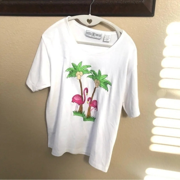 Vintage Tops - Vintage Needle Thread Tropical Top Size Medium